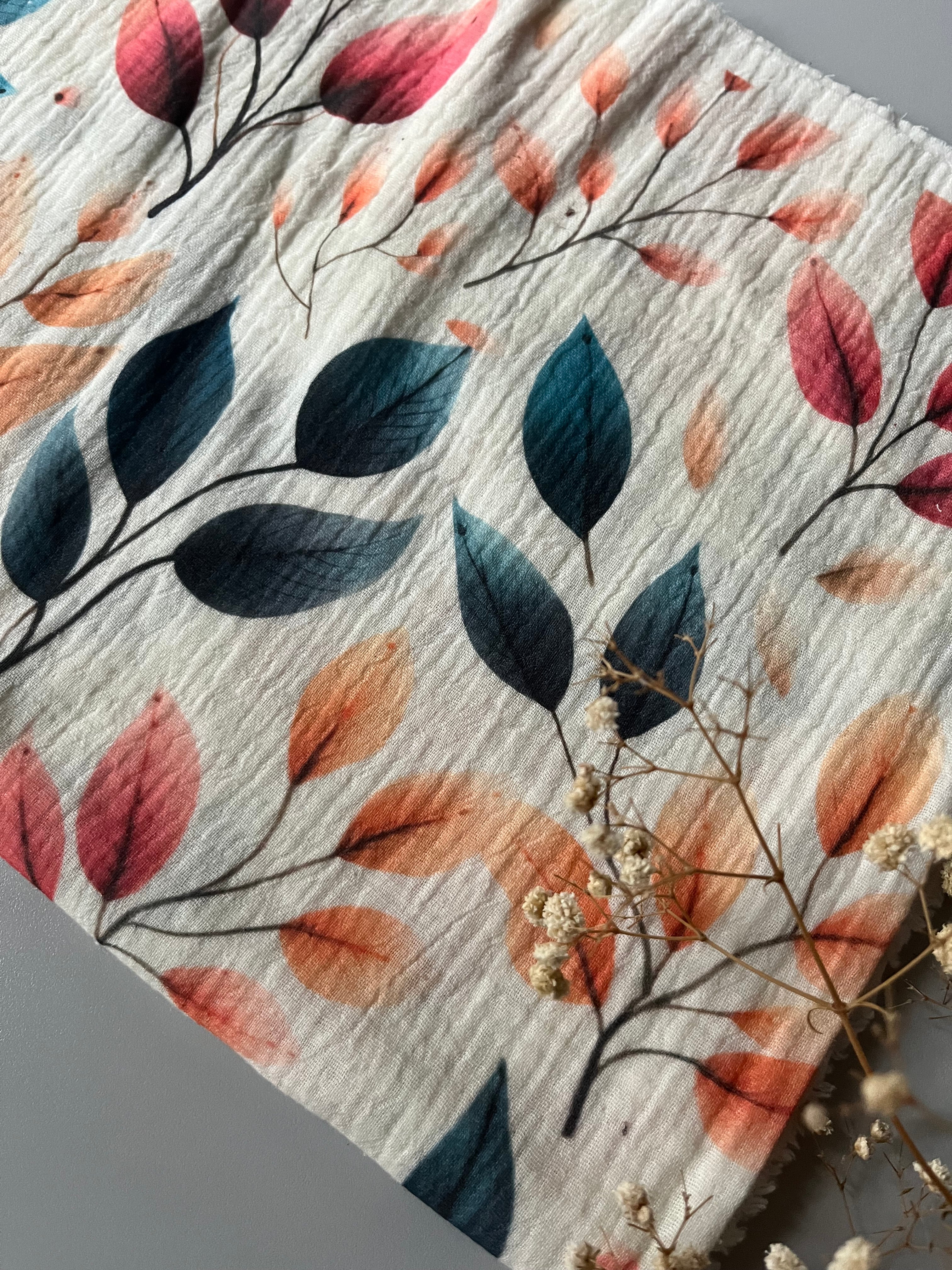 Herbst Blätter auf Creme