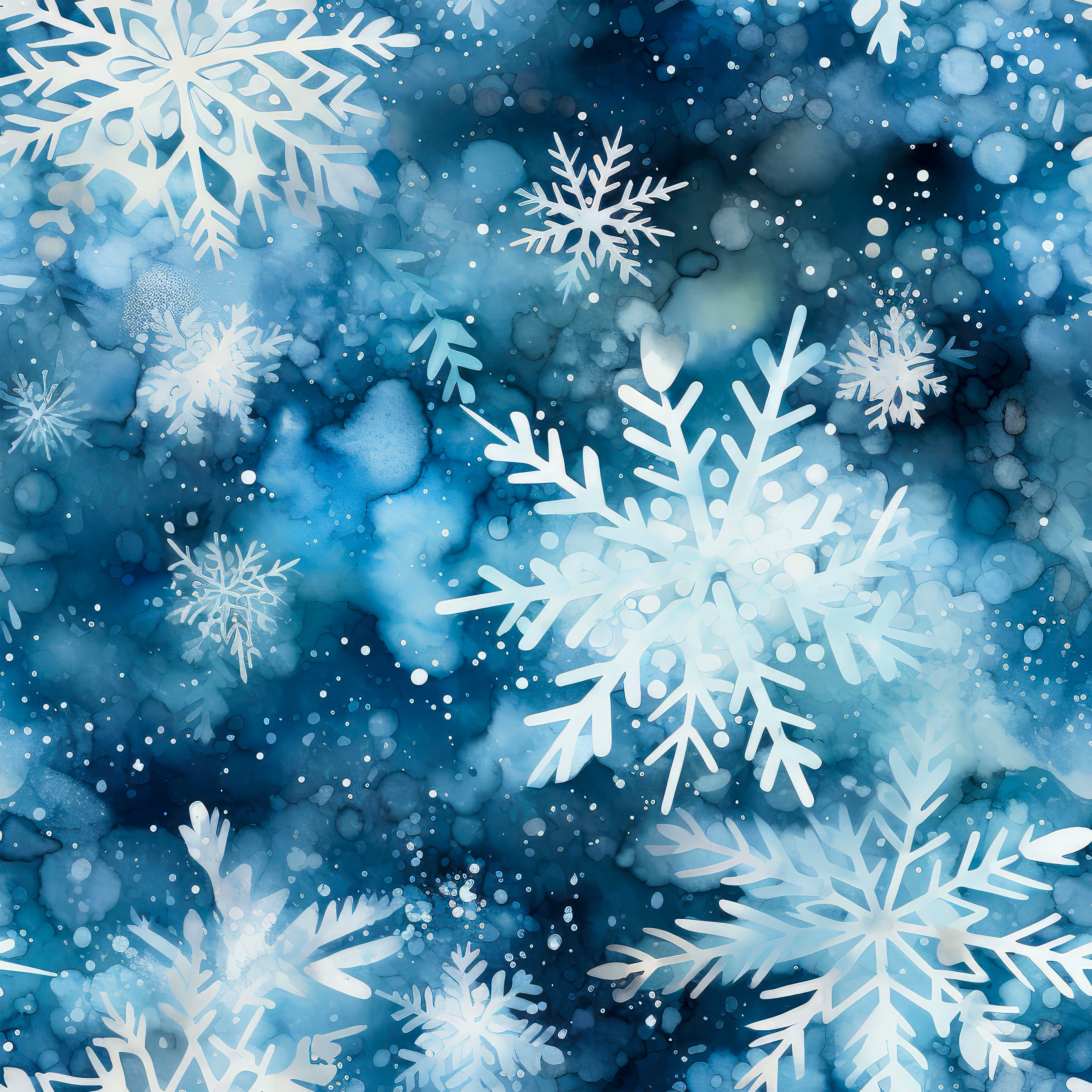 Blau Schneeflocken Juli Vorbestellung