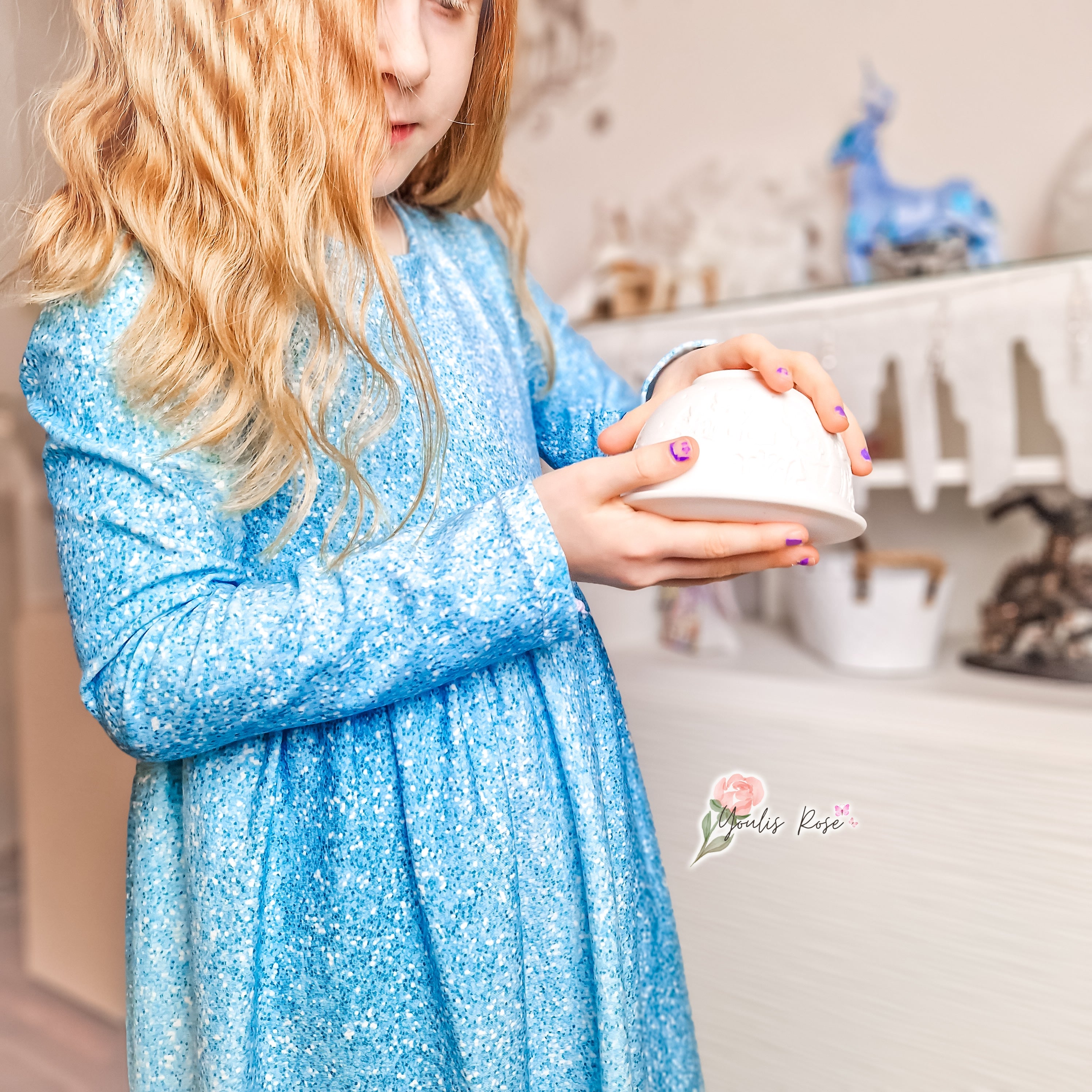 Blau Glitzer Optik Winterzeit Aktuelle Vorbestellung