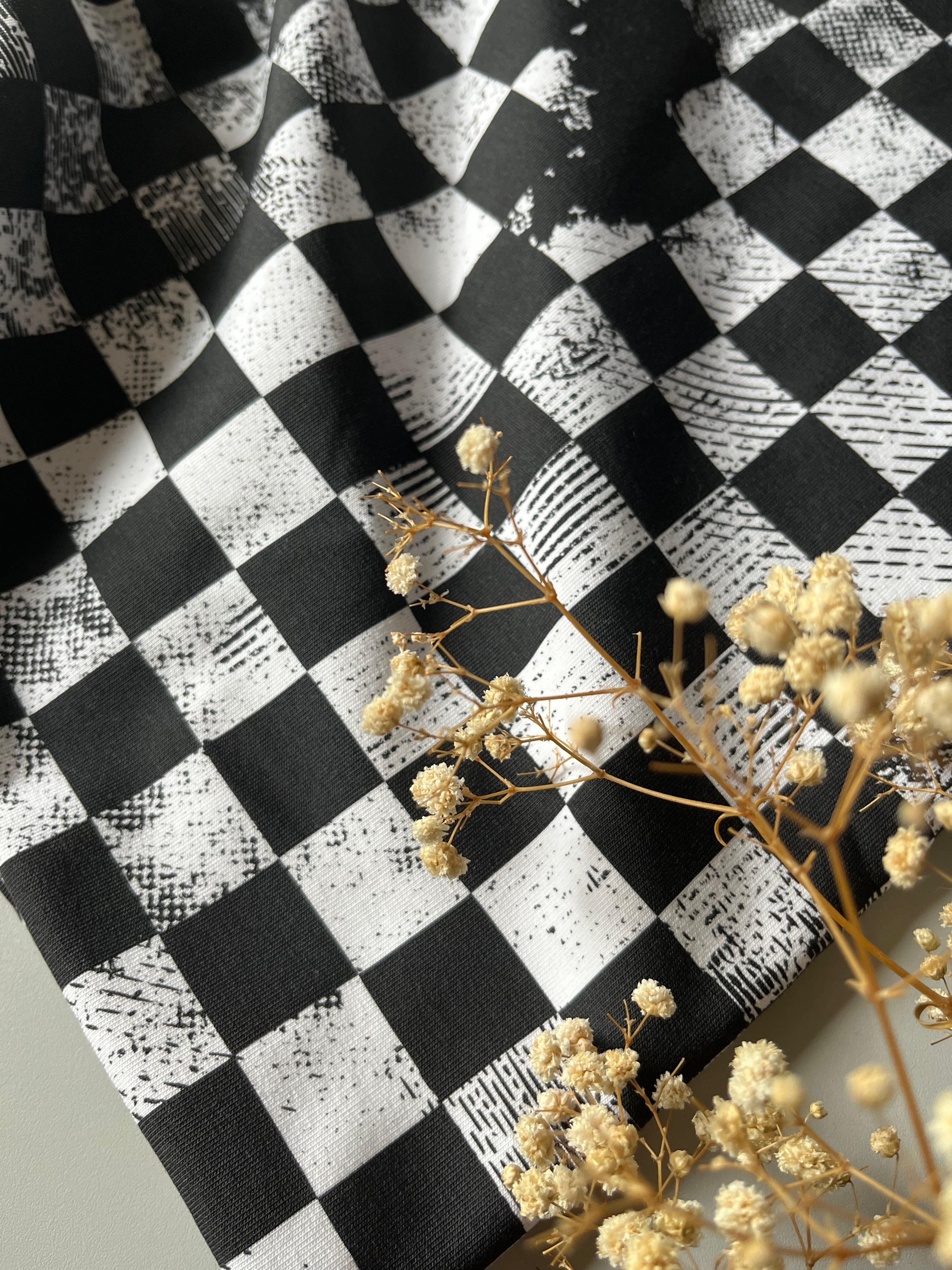 Schwarz Grunge Schachbrett Dauervorbestellung