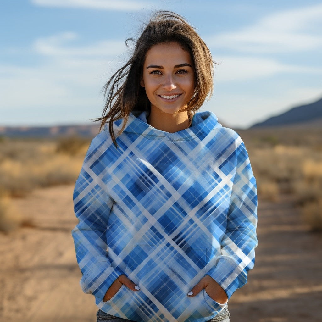 Blau kariert Winterzeit Aktuelle Vorbestellung