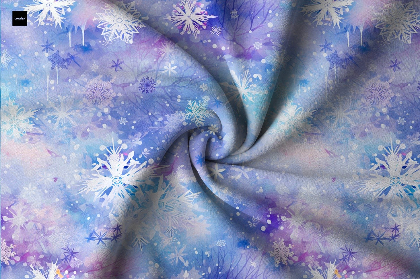 Lila pink Pastell Schneeflocke Wintervorbestellung