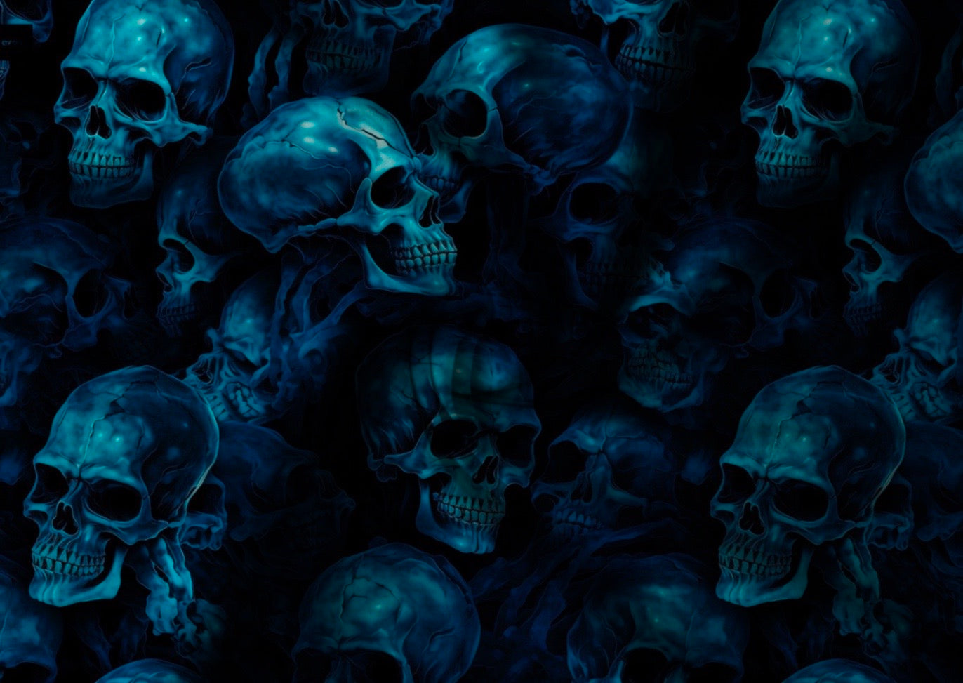 Blau Totenkopf Halloween Aktuelle Vorbestellung