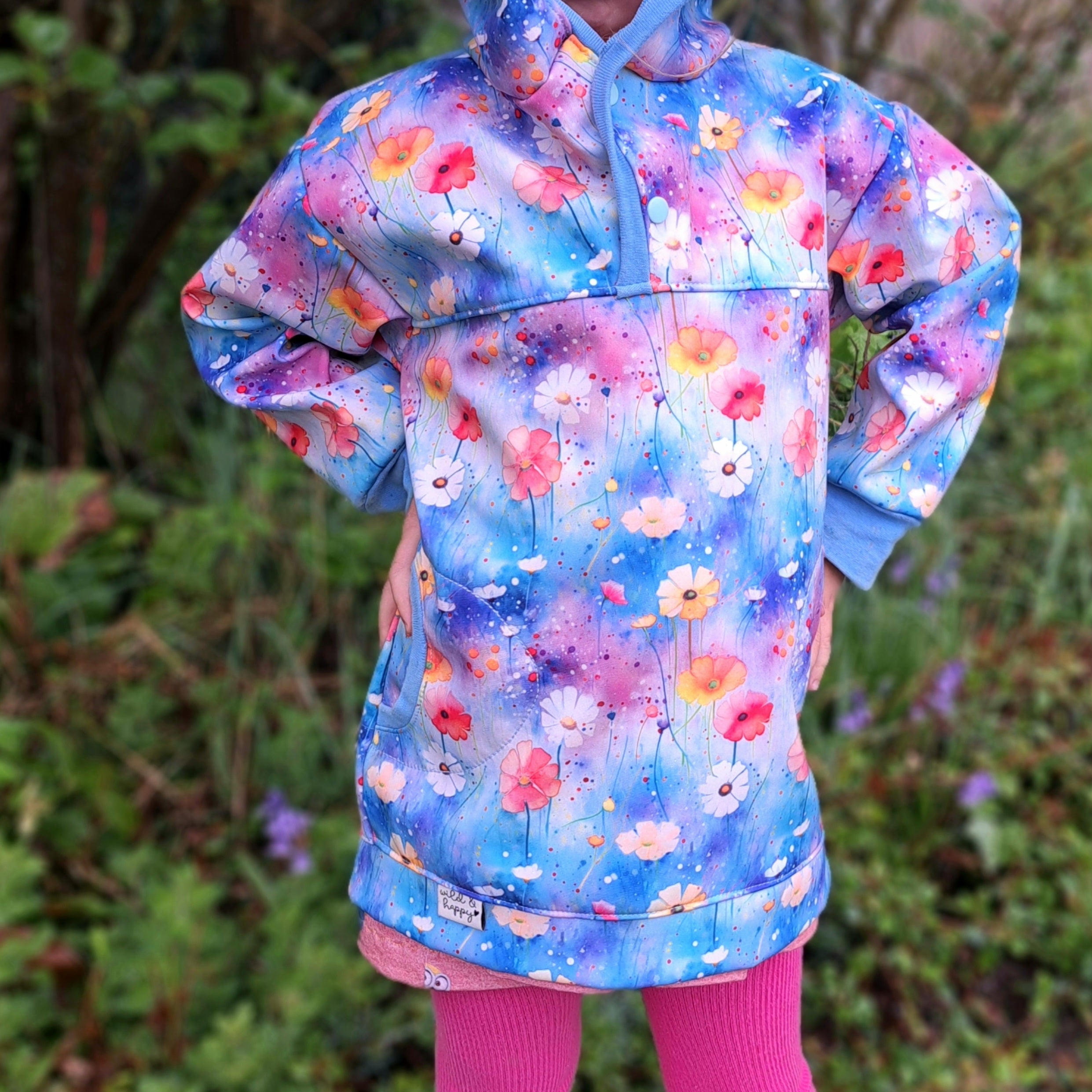 Blau Farbverlauf Blumen Dauervorbestellung