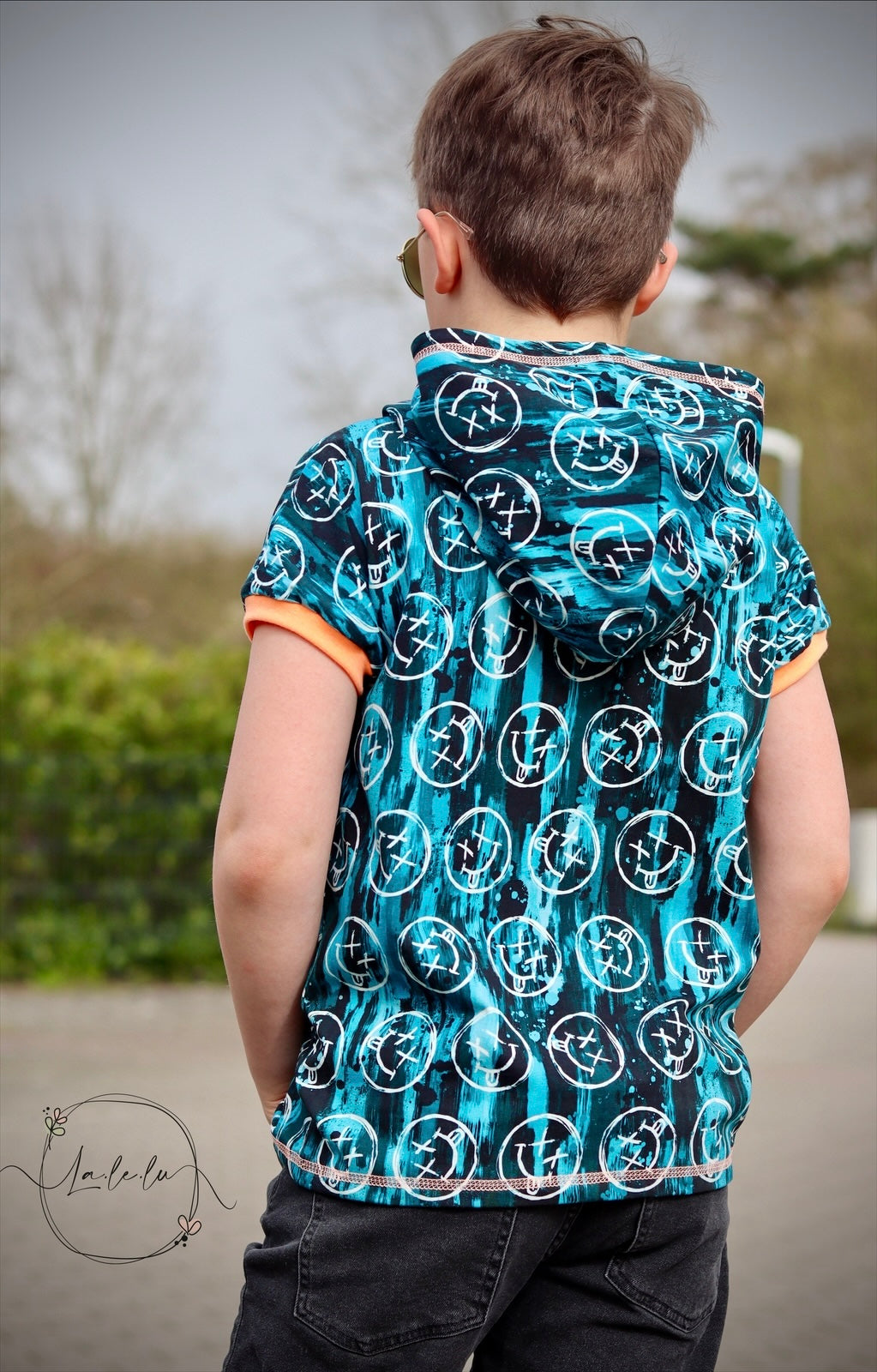 Blau Smileys Grunge Dauervorbestellung