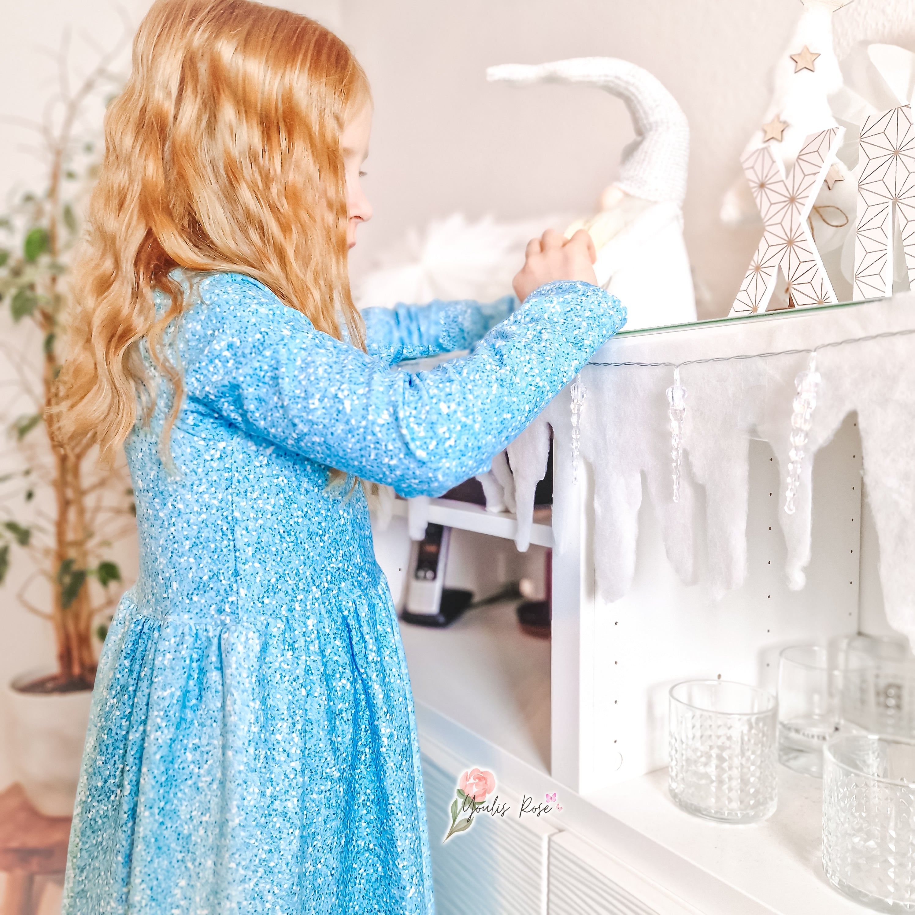 Blau Glitzer Optik Winterzeit Aktuelle Vorbestellung