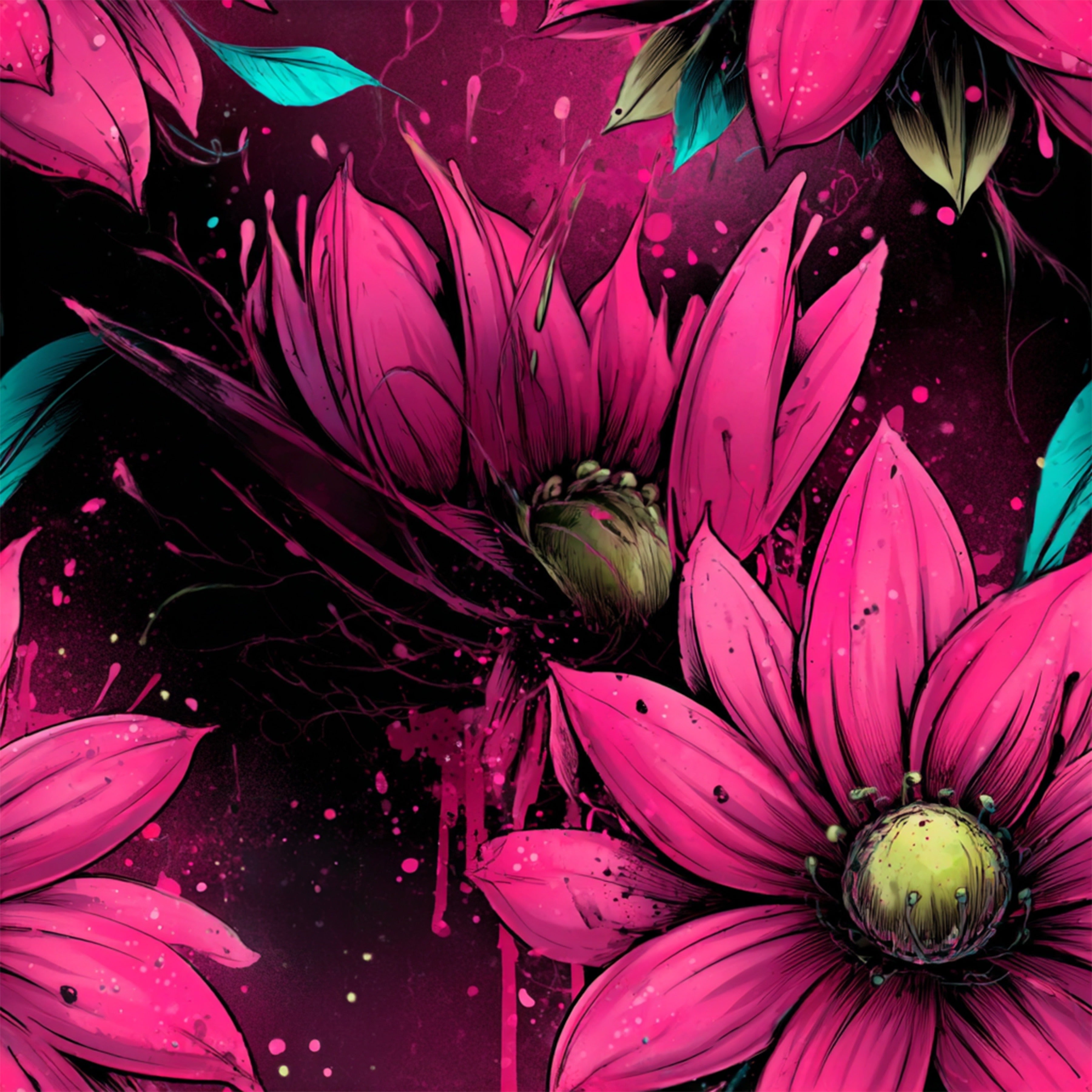 Dauer Vorbestellung Neon Blumen