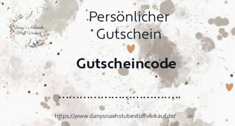 Dein Persönlicher Gutschein zum verschenken