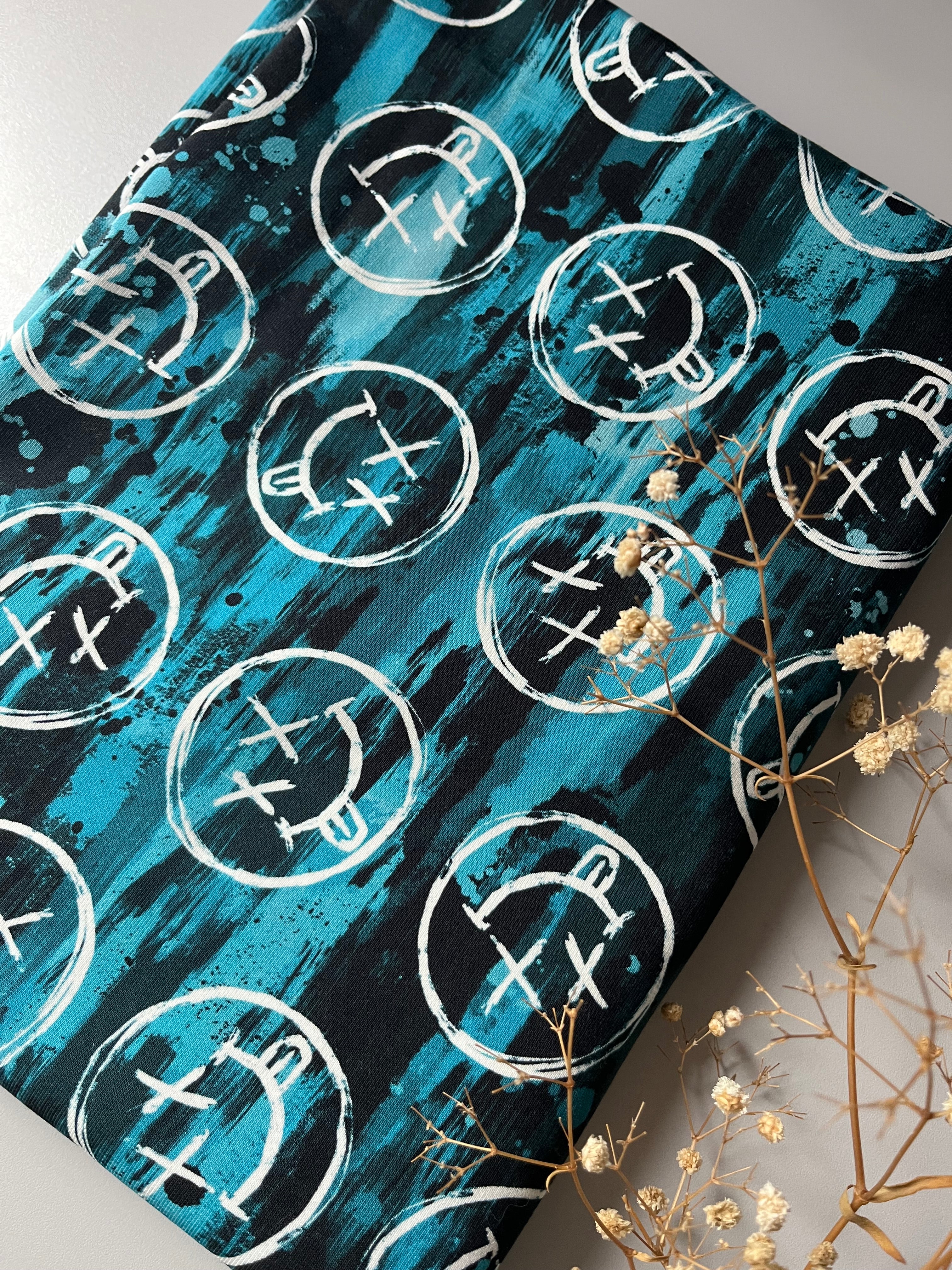 Blau Smileys Grunge Dauervorbestellung