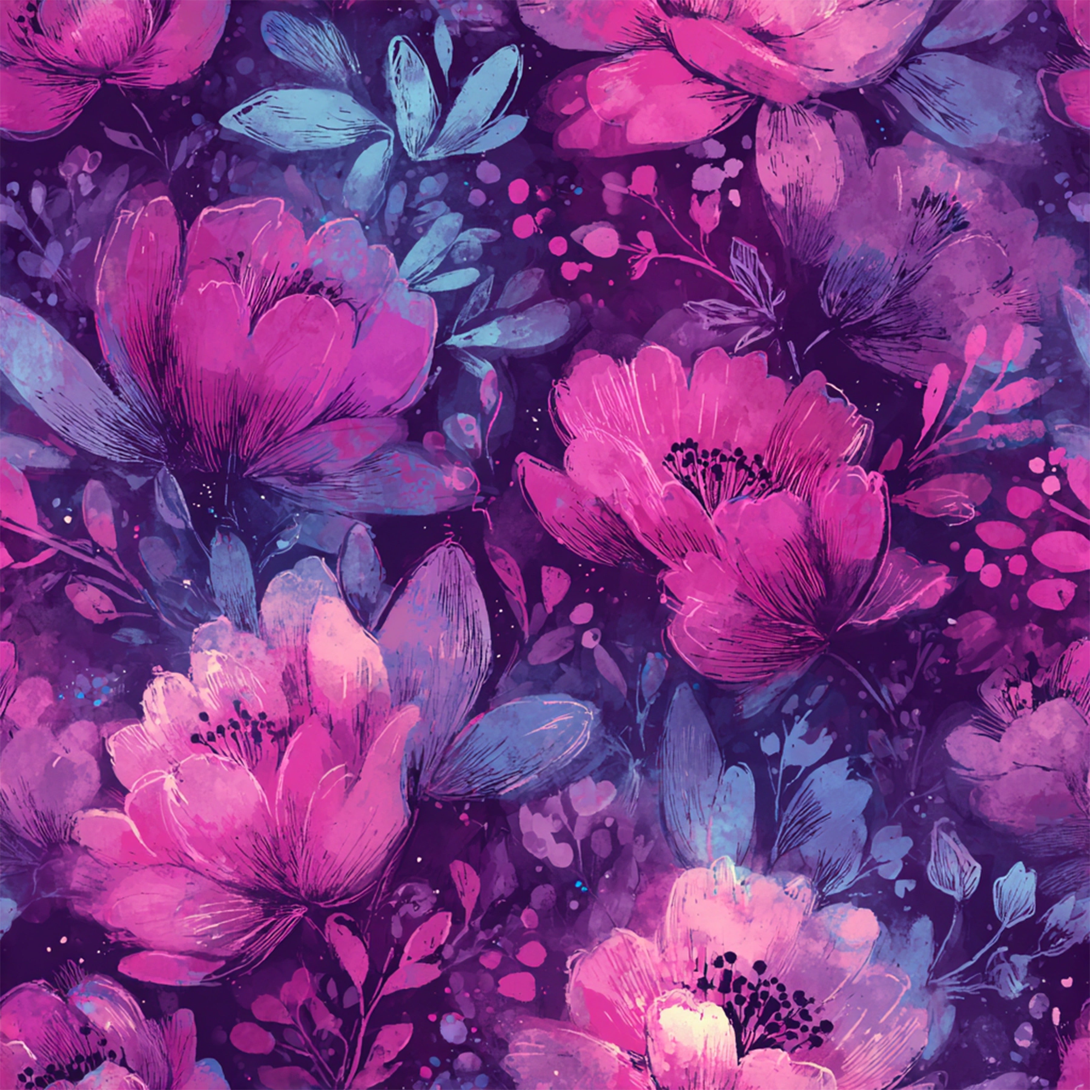 Aquarell Blumen  Dezember Vorbestellung