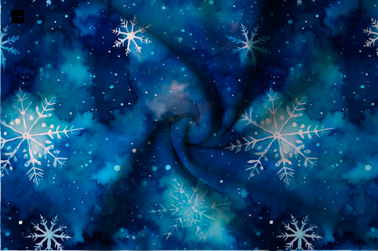 Blau Neon Schneeflocken Wintervorbestellung