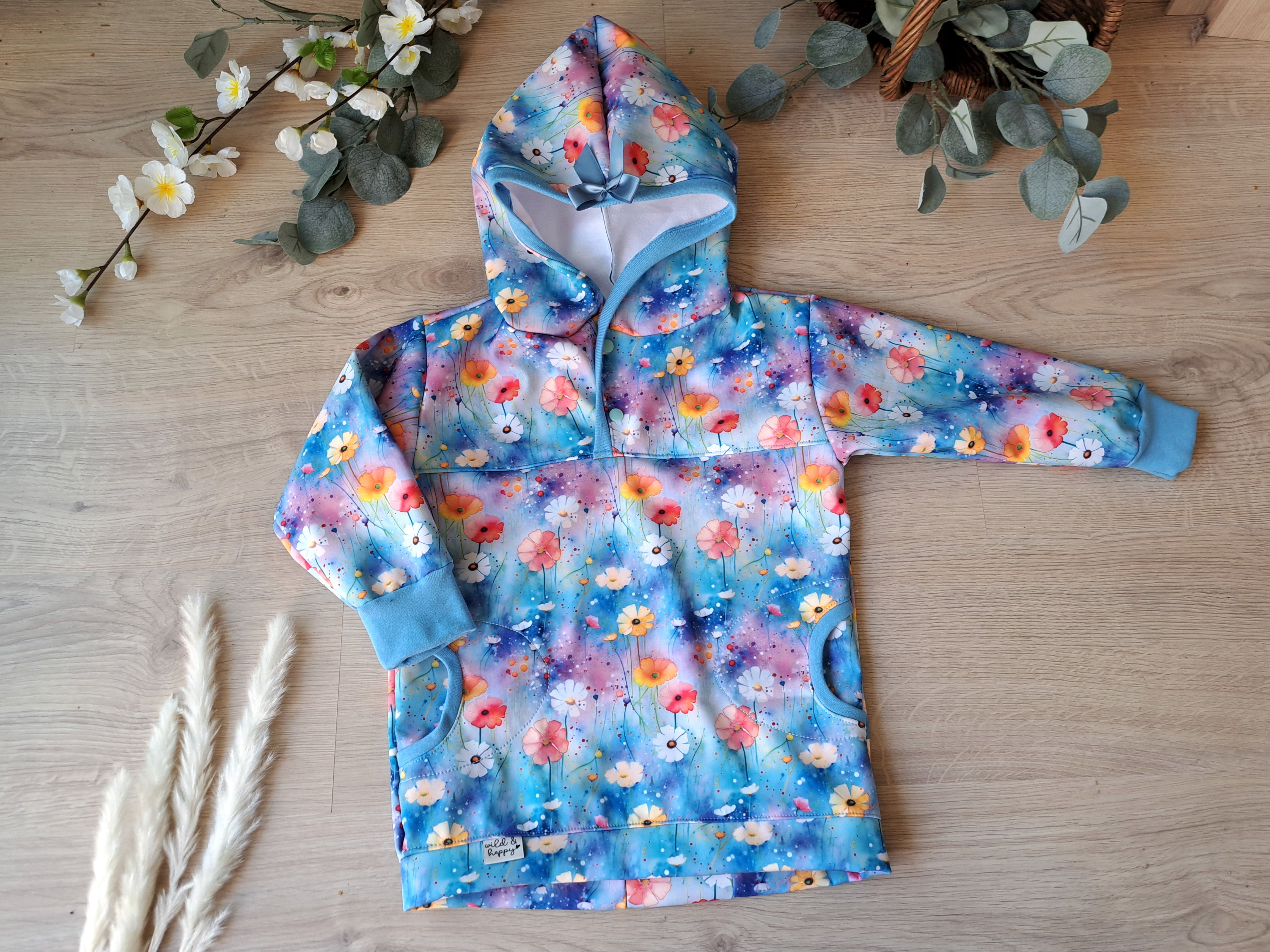 Blau Farbverlauf Blumen Dauervorbestellung