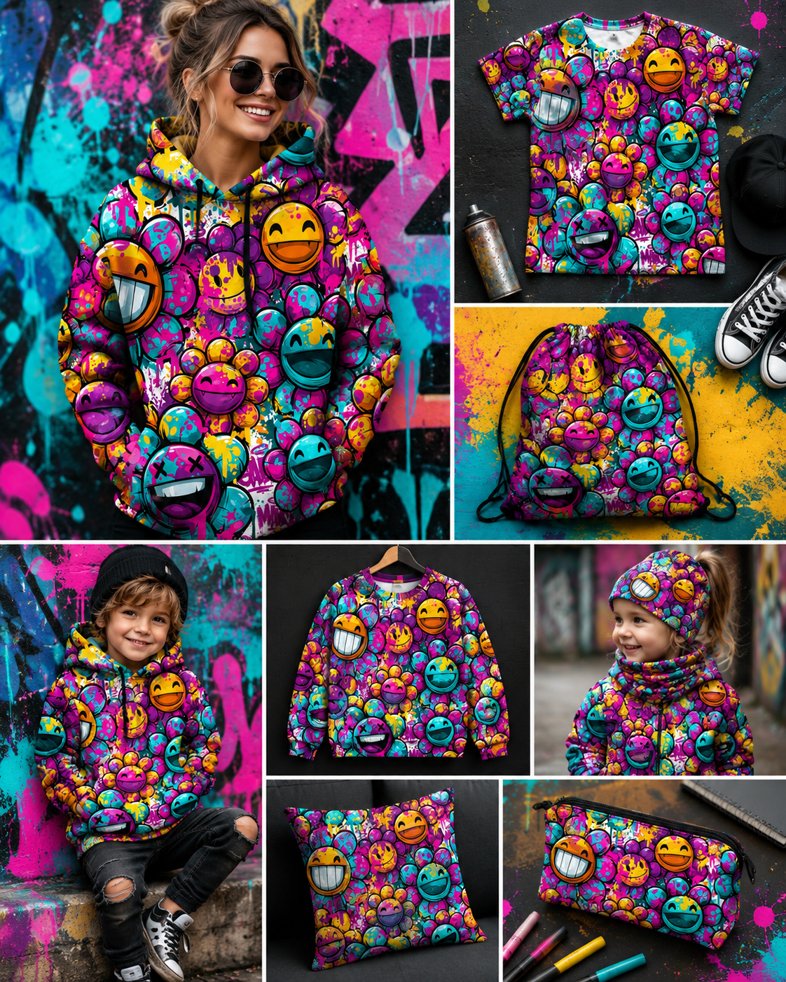 Bunte Smileys Blumen nur wenige Meter verfügbar  Juli Vorbestellung