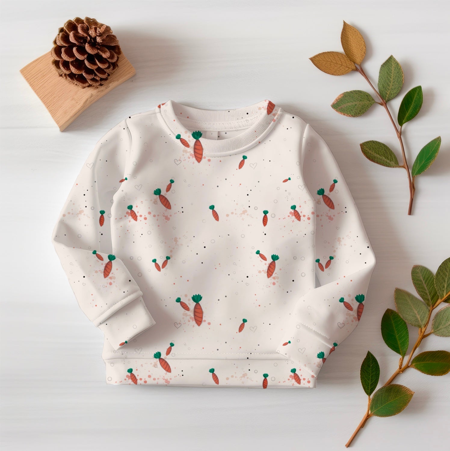 Love carrots in the heart Eigenproduktion beige