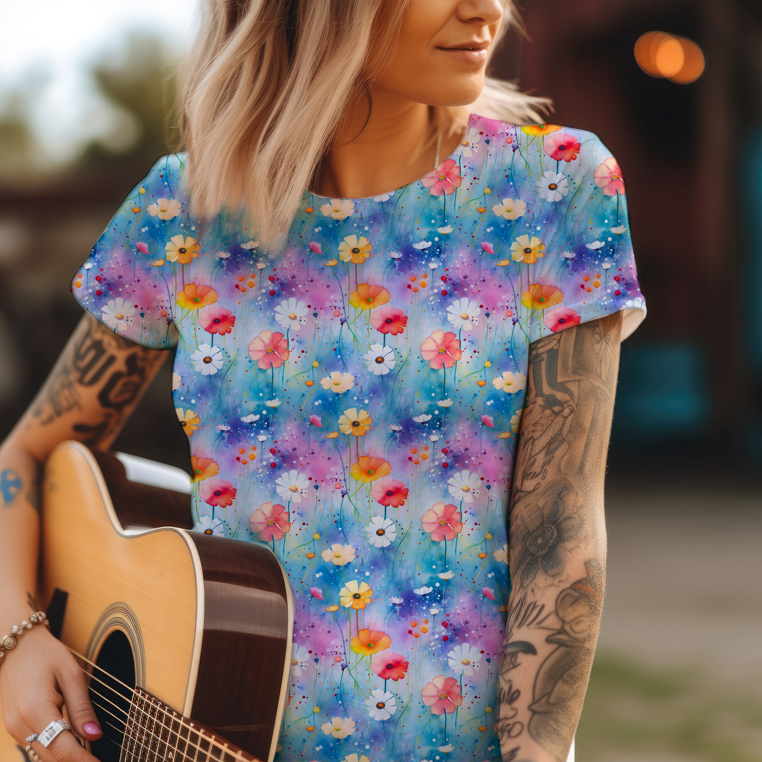 Blau Farbverlauf Blumen Dauervorbestellung