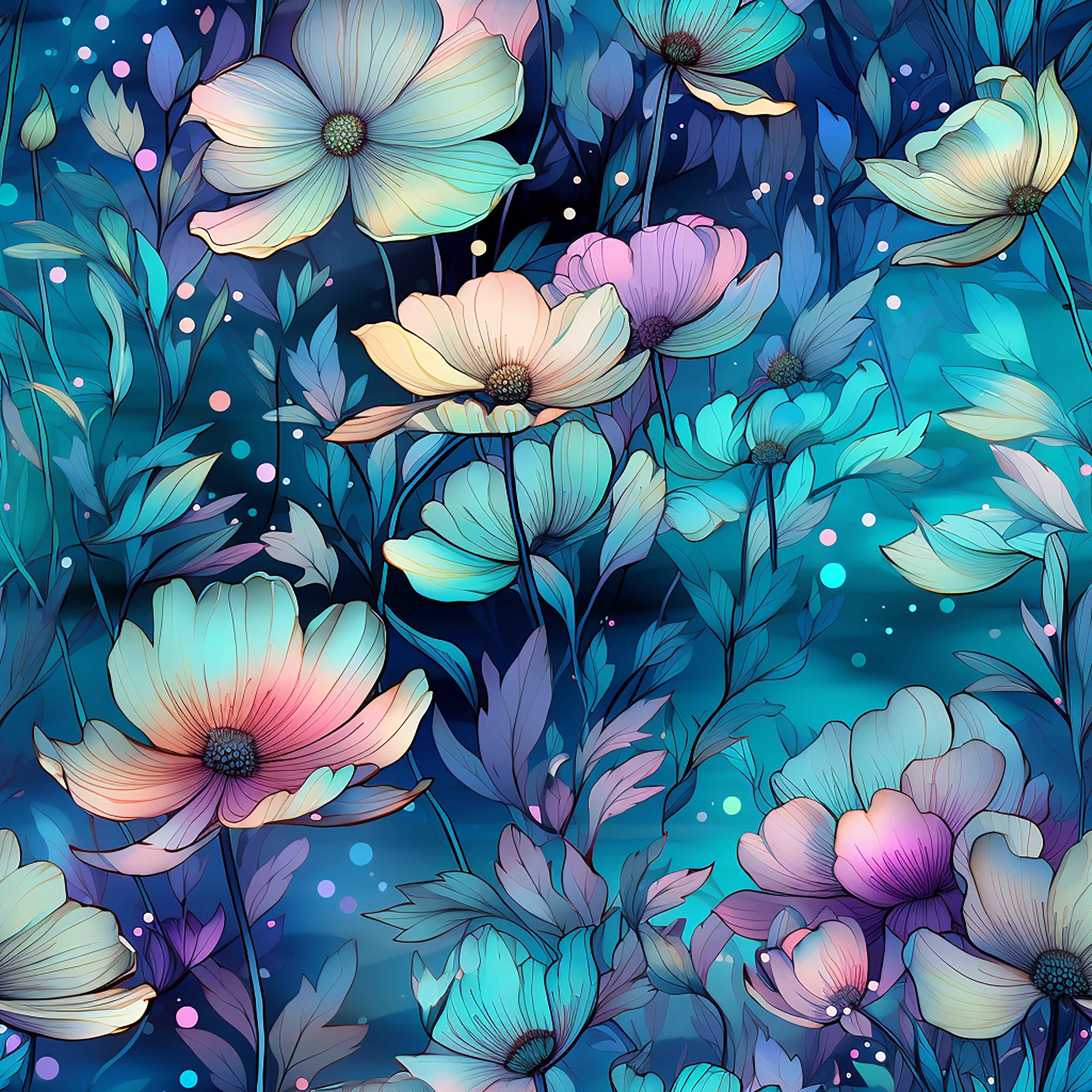 Frühlings Neon Blumen Dauervorbestellung